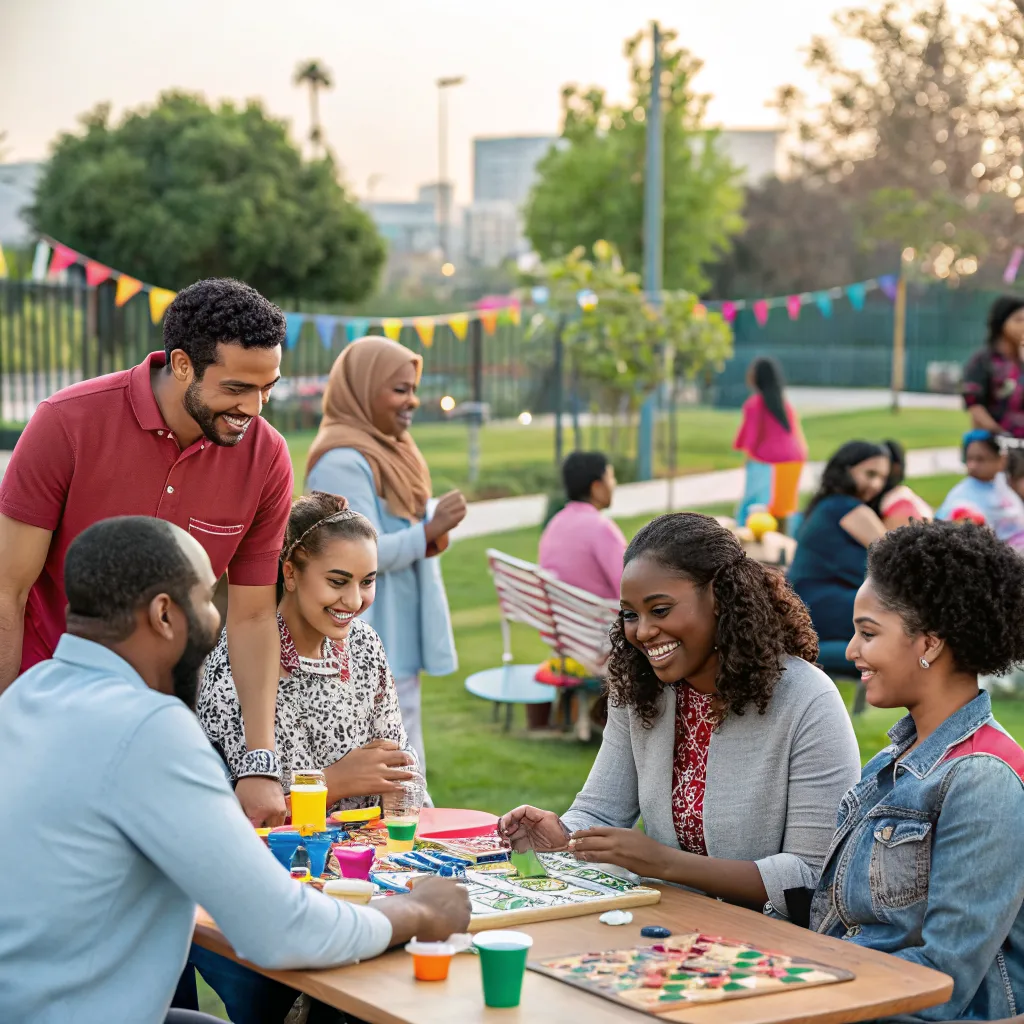 Vibrant community gathering